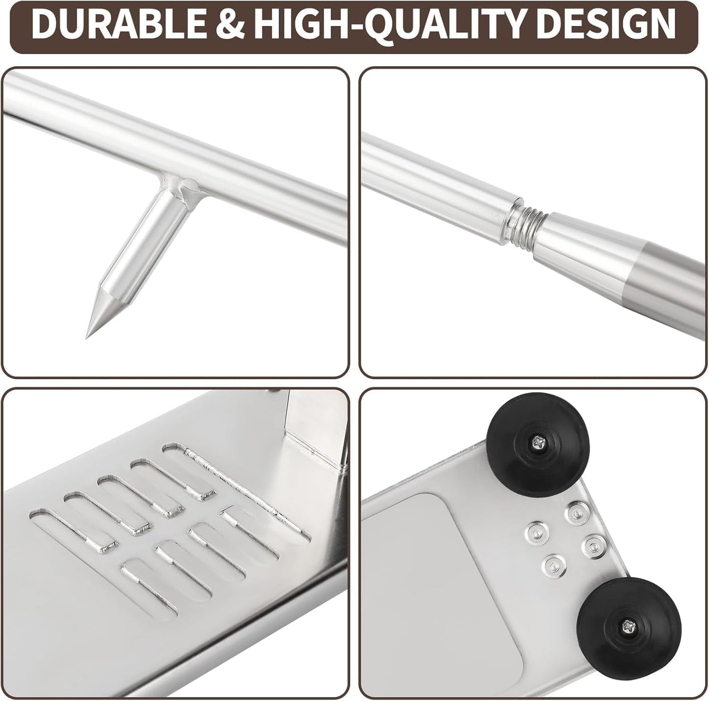 Oyster Opener Machine, Stainless Steel Oyster Shucker Tool with 5 Adjustable Heights, Oyster Clam Opener Tool Set Including Knife, Glove & G-Clip, Shucking Tool Kit for Hotel Buffet and Home
