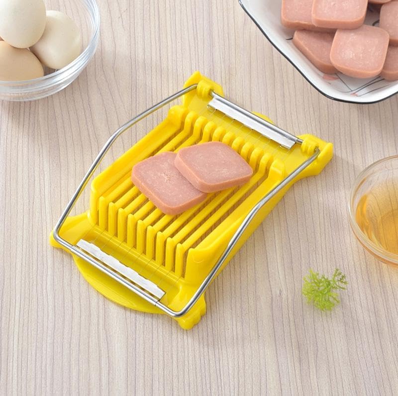 Luncheon Meat Slicer,Egg Cutter,Multi-Purpose Kitchen Tool for Bananas, Avocados, Soft Fruits,Vegetables Dishwasher Safe, Rust-Resistant Food Prep Accessories (Only Suits Soft Cheese,No Bony Foods)