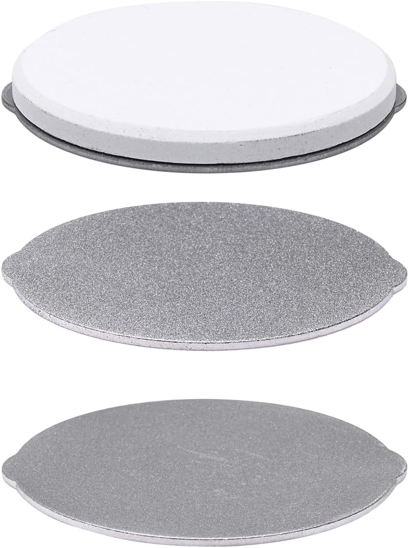 Rolling Knife Sharpener Replacement Discs, Only Compatible with Homultop Knife Sharpener, 2x400 Mesh Diamond, 2x1000 Mesh Diamond, 1x3000 Mesh Ceramic Plates