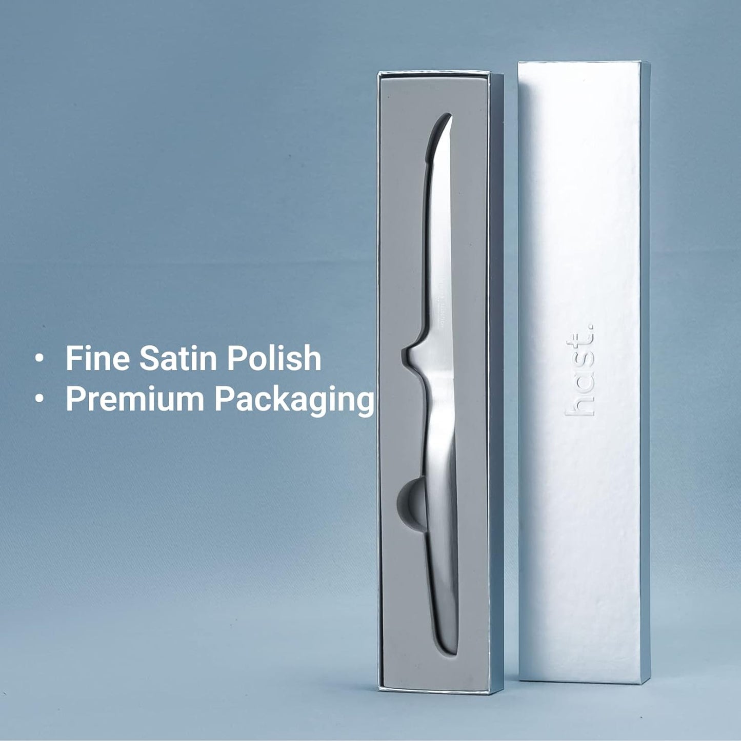 HAST 5-inch Boning Knife, Ultra-Sharp, Professional Fillet Knife, Japanse Carbon Steel, Sleek Design, Ergonomic, Lightweight, Minimalist Kitchen Décor, Premium Gift Box