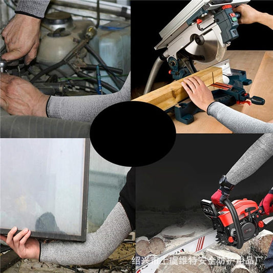 1Pair Protective Arm Sleeves, Cut Heat Resistant Arm Protectors Anti Abrasion Safety Armband For Garden Kitchen Work