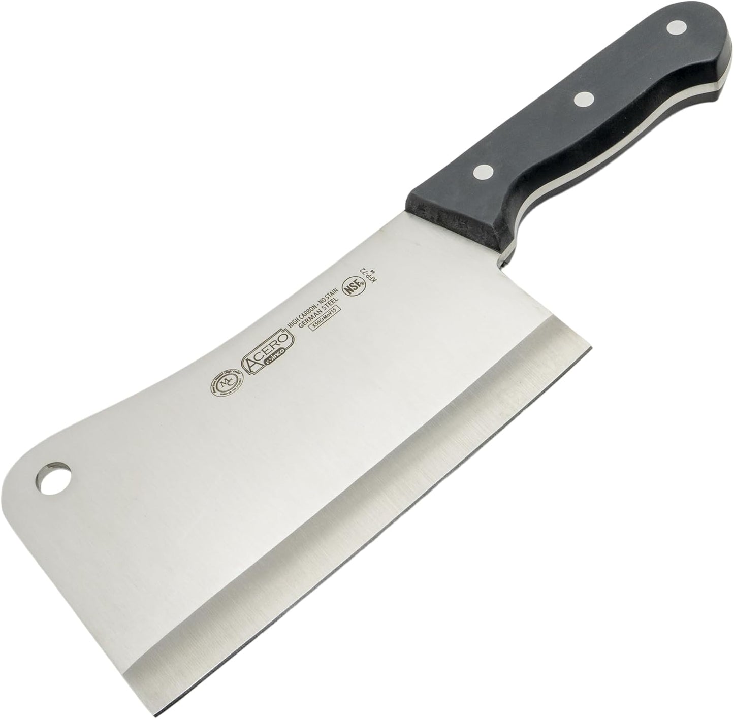 Winco 7" Cleaver, Riveted, POM Hdl, w/Hanging Hole