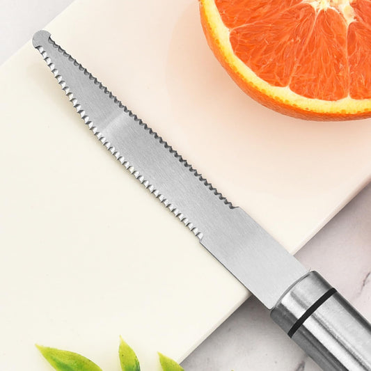 2PCS Stainless Steel Grapefruit Bending Serrated Knife 23x1.8cm Kitchen Multi Purpose Peeler Peeling Tools