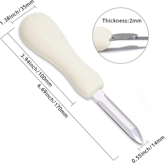 Oyster Shucking Knife,Stainless Steel Oyster Knife for Oyster Clam Scallop