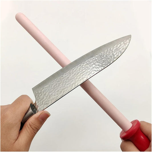 10'' Inch Chef Honing Steel ,Compatibility For Kitchen Knife Ceramic Material Sharpener Rod Sharpening