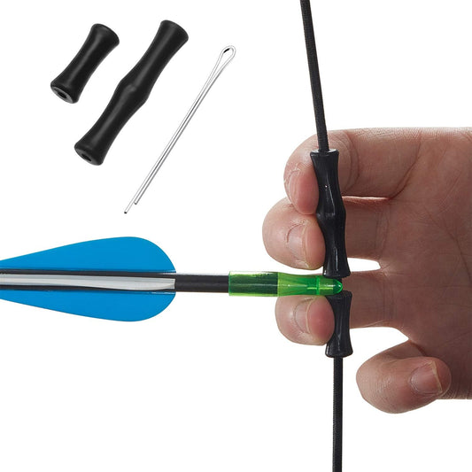 Sumind 6 Sets Bowstring Finger Guards Archery Bowstring Finger Protector for Hunting
