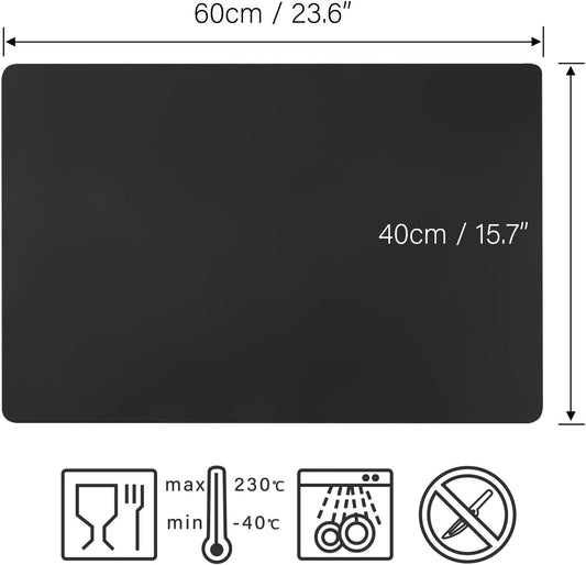 Gartful Non Slip Silicone Mat - 27.6 x 19.7 inches, Thick Transparent Mat for Baby, Crafts, Jewelry, Countertop Protection