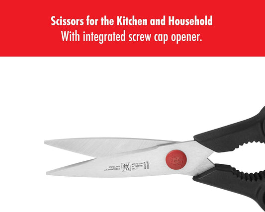 ZWILLING Twin 7.9-inch Kitchen Shears, Heavy Duty Multi-Purpose Scissors with Forged Stainless Steel Blades, Built-In Bottle Opener & Soft Grip – Dishwasher Safe for Meat, Poultry, Herbs & BBQ