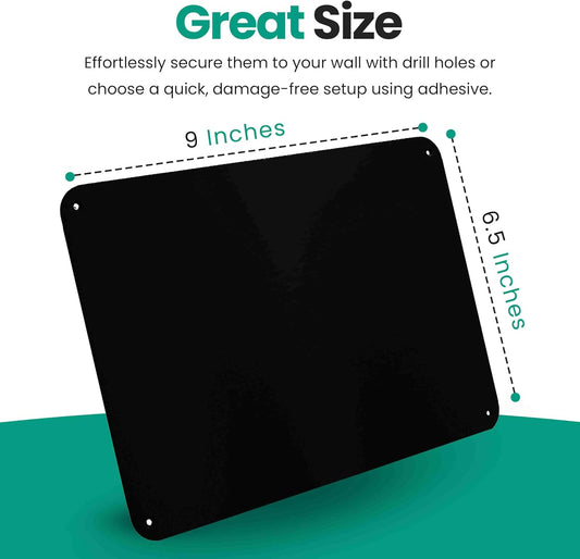 9 inches x 6.5 inches Stainless Steel Plate for Magnets, 3M Adhesive Back, Mounting Screws, Ideal for Magnetic Shelf, Spice Holders, Colorful Magnets as a Gift. Mount Anywhere! (Timber, 1 Pack)