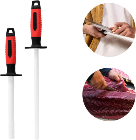 8/10/12 Inch Ceramic Rod Knife Honing Steel, Professional Ceramic Rod Knife ,Sharpening Steel, A variety of high-end sharpening sticks (Bossol-8 inch)