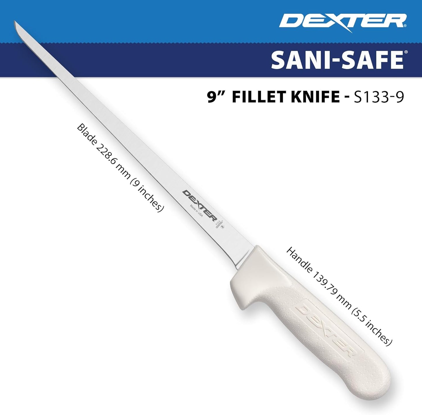 Dexter-Russell S133-7WS1-CP 7" Narrow Fillet Knife With Sheath