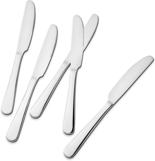 HIWARE 12-piece Good Stainless Steel Dinner Knives, 9 Inches