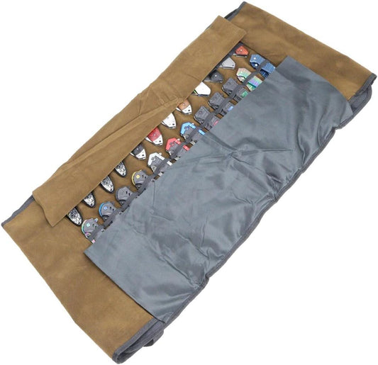 Defender 34" Knife Holder Storage Bag Mesh Pockets Canvas Knives Roll 36pc Max