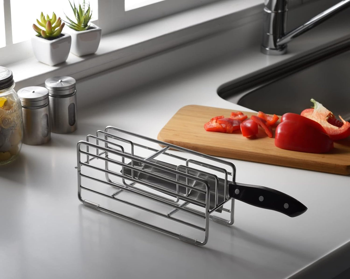 Yoshikawa 1306203 Hi! Breathable Horizontal Knife Stand