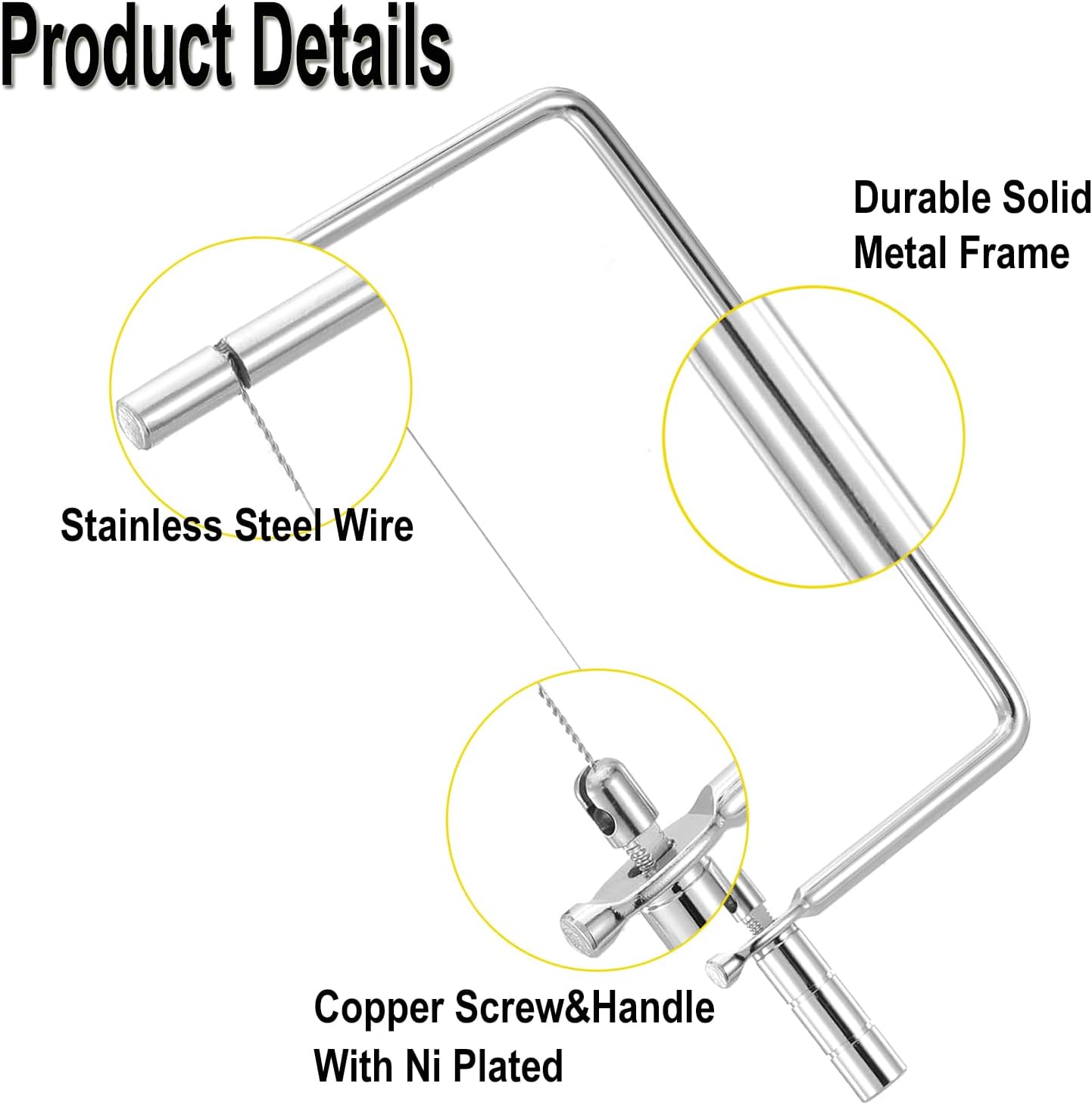 6in Cheese Slicer Accessories Kitchen Knife Cheese Cutter Stainless Steel Components Great for Making Giftable Cheese Cutting Boards with This Cheese Slicer Kit Cheese Cutter Kit(2Slicer+8Wires)