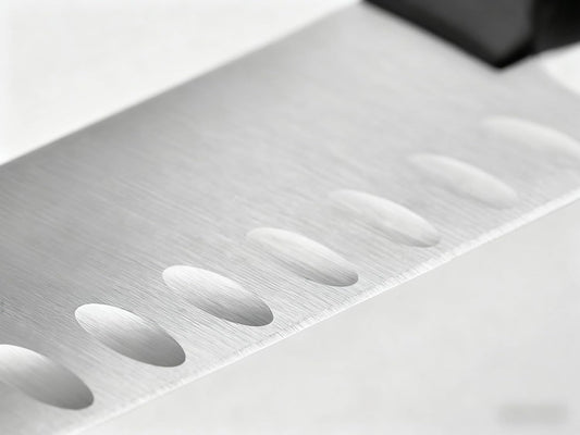Gourmet 5" Hollow Edge Santoku Knife, Black