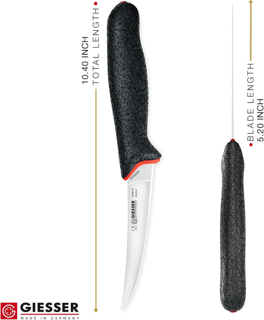 Giesser since 1776, Made in Germay, Boning knife 5-Inch Semi-Stiff, Ultra Slip Resistant Handle material, Dishwashersafe, rustfree, Butcher Knife for Filleting