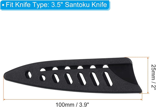 PATIKIL PP Safety Knife Cover Sleeves for 3.5" Paring Knife, 2 Pack Knives Edge Guard Blade Protector Universal Knife Sheath Portable for Kitchen, Black