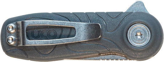 UCO Tinkham Liner Lock Pocket Knife with D2 Steel Blade, Tiger Orange, 1.5 Inch Blade