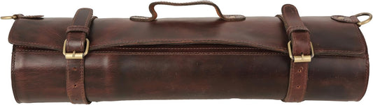 vintage crafts Genuine Buffalo Leather Knife Roll Set Chef's Knife Holder Cutlery Sheath Artist Case Organizer Storage bag Travel Friendly Gift for Men & Women Portable chef knife cases Organizer