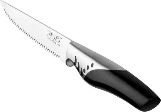 Professional 8-Piece German High Carbon Stainless Steel Steak Knife Set, Premium Full Tang Steak Knives with Pakkawood Handle
