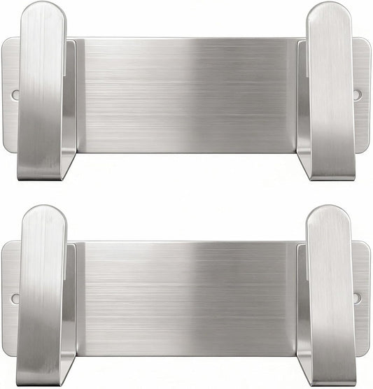 Stainless Steel Wall Mounted Cutting Board Holder Punch-Free Adhesive Multifunctional Kitchen Organizer Pot Lid Storage Rack 7" x 2.3" x 1.8"