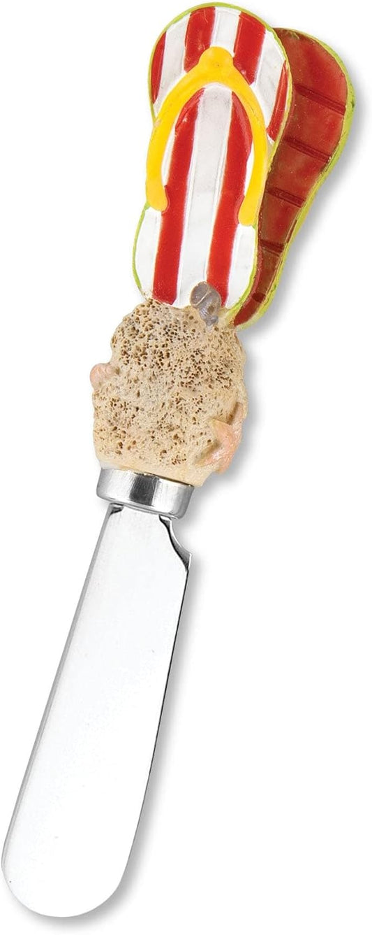UP UPware Black Lighthouse Cheese Spreaders, Hand-Painted Resin Handles with Stainless Steel Blades for Spreading Cream Cheese, Butter, Jam, or Sandwich, Set of 4