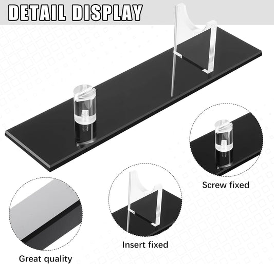 Yookeer 2 Piece Knife Display Stand Fixed Blade Knife Holder for Collection Finished Display Rustic Home Cabin Decor(Wood Color,Pine)