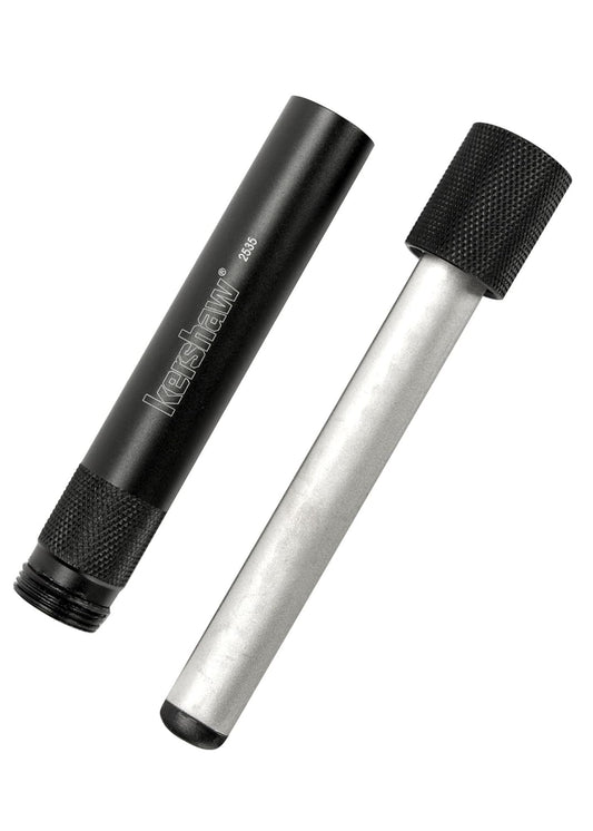 Kershaw 9" Ultra-Tek Sharpener, 600-Grit Diamond-Coated Oval Shaft, Portable Knife Sharpener, Compact Design, Handheld Sharpening Tool for EDC, Outdoor, and Pocket Knives