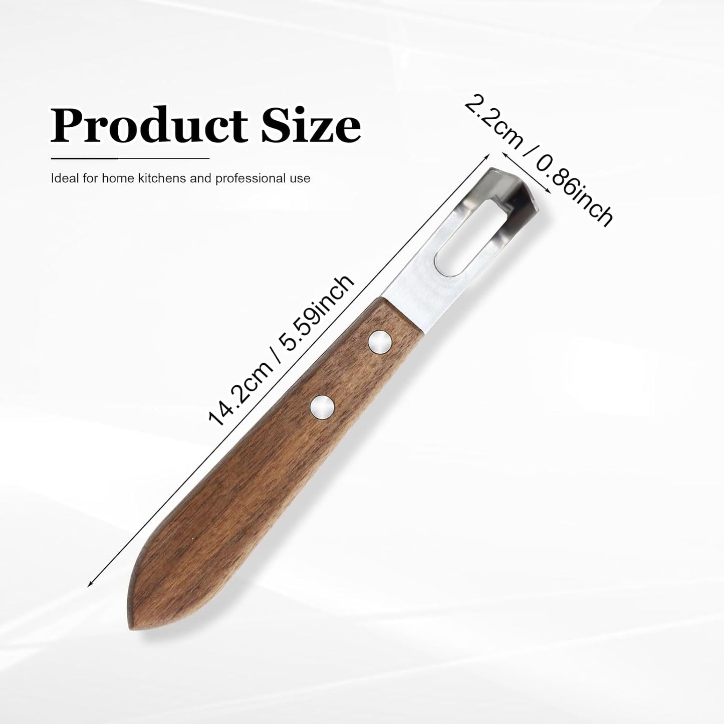 Professional Channel Knife & Citrus Zester Tool - Stainless Steel Lemon Peeler for Cocktails, Bar Tools for Bartenders, Orange Peeler with Walnut Handle for Home Bar, Kitchen, and Cocktail Garnishes