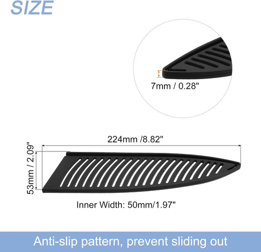 uxcell Knife Cover Sleeves Blade Edge Guards for 9.5" Chef Knife Protector Universal Blade Sheath for Kitchen, Black