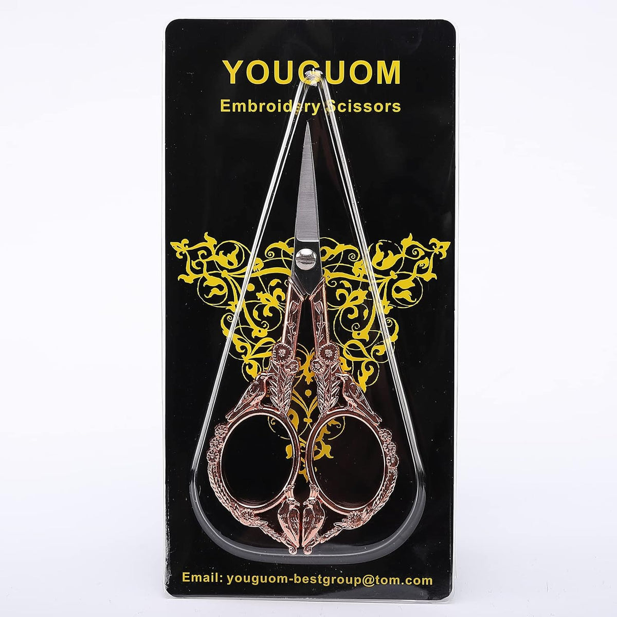 Sewing Embroidery Scissors, Small Thread Shears with Cover | 4.6in, Sharp, Precision, for Craft, Artwork, Needlework, Yarn, Knitting, Paper Cutting, Detail Snips, Cute DIY Kit, Black