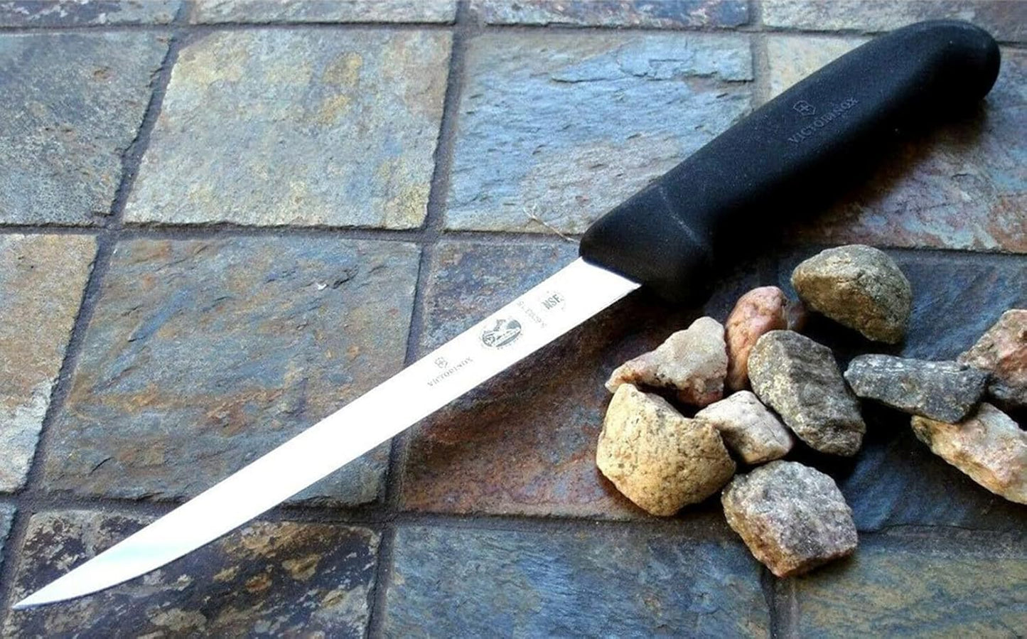 6" Boning Knife, Narrow Blade, Semi-flexible, Black Fibrox Handle 5.6203.15