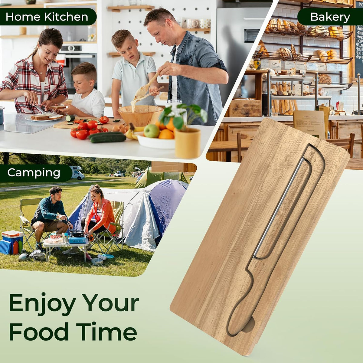 Sourdough Bread Bow Knife and Cutting Board With Magnetic Storage | Bread Slicer Set for Homemade Loaves with Cutting Groove, Space-Saving, Right & Left Handed, Ideal Baking Gift for Home Baker