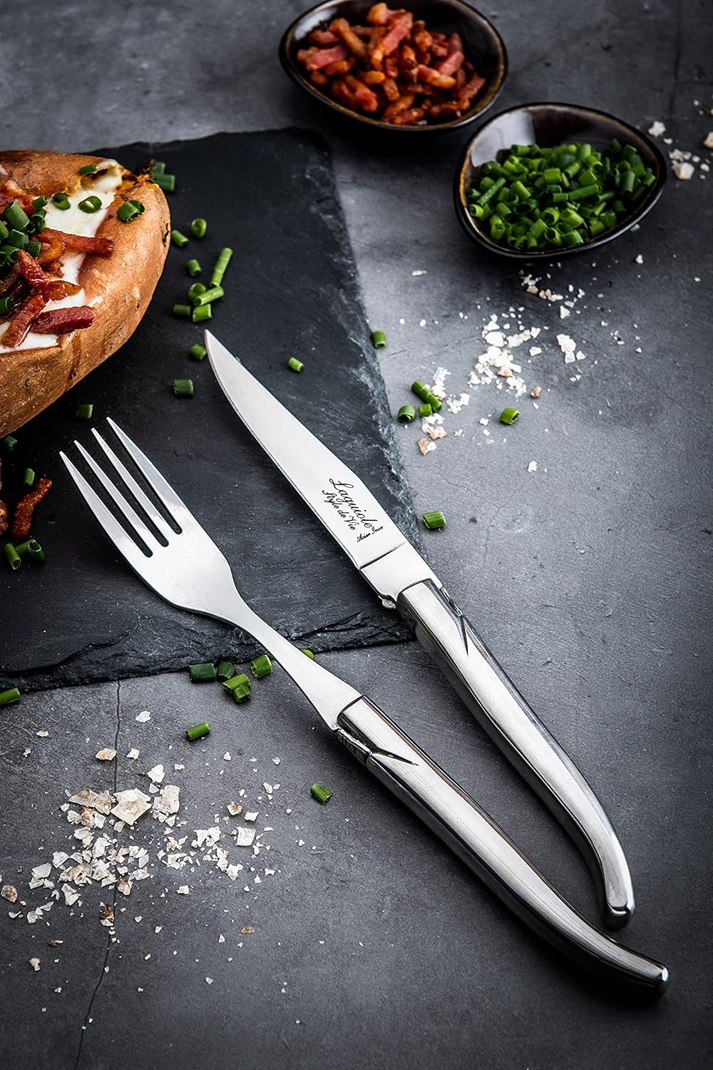 Steak Knives, Luxury Line, 6 Pieces, Olive Wood, in Giftbox