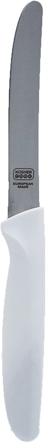 Black Kitchen Knife – 4.5” Steak and Vegetable Knife - Razor Sharp Curved Tip, Straight Edge - Color Coded Kitchen Tools