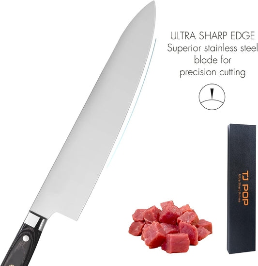 Gyuto Chef Knife 10.6 inch, Professional Japanese Sushi Knife, Full-tang Designed, Premium High Carbon Steel Blade 270mm