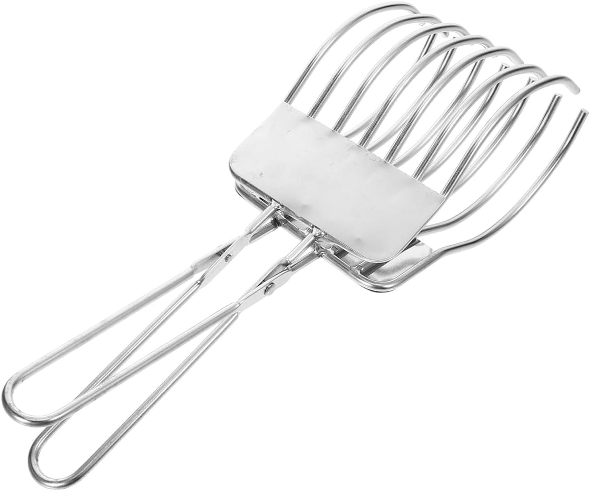Stainless Steel Bread Slicer Tong Handheld Roast Cutting Tong for Even Slices of Bread Ham Roasts Vegetables and Fruit Ergonomic Grip for Grilling Baking Kitchen Use 10.82 X 3.54 X 2.95 in