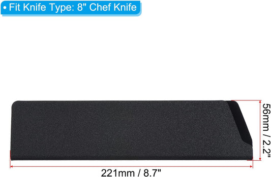 ABS Knife Cover Sleeves for 8" Chef Knife, Knives Edge Guard Blade Protector Universal Knife Sheath for Home Kitchen, Black