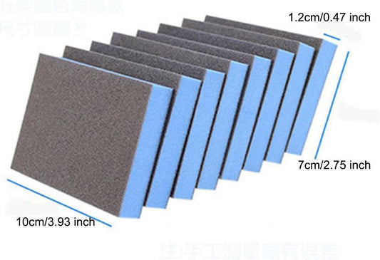 8 Pcs Magic Cleaning Sponges Multi-Use Heavy Duty Scrub Scouring Eraser Pads with Carborundum Non-Scratch Emery Cleaner for Kitchen, Bathroom, Pots, Pans, Sinks