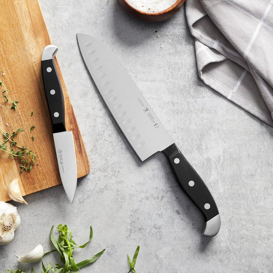 Statement Razor-Sharp 2-pc Knife Set, Santoku Knife 7 Inch, Paring Knife, German Engineered Informed by 100+ Years of Mastery