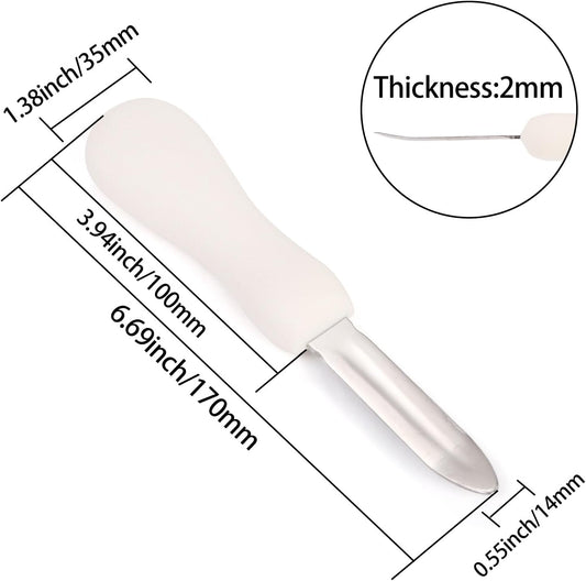 10 Pack Oyster Shucking Knife, Stainless Steel Oyster Knife Oyster Shucker Clam Knife, Oyster Knives Suitable for All Kinds of Shells and Oysters Shucking(White+ Black)