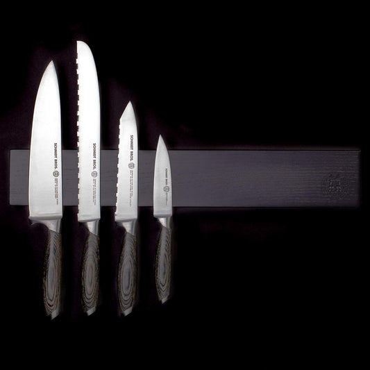 Schmidt Brothers - Acacia 24" Knife Magnetic Strip Wall Bar, Universal Magnetic Knife Holder for Wall and Cutlery Storage Up to 12-16 Knives