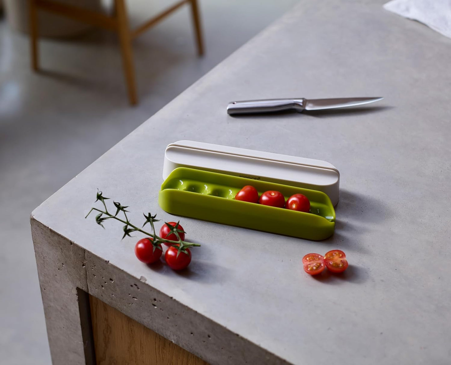 Joseph Joseph Halve-It Time Saving Slicing Tool, Small Fruit, Grape and Tomato slicer, BPA free, Dishwasher safe