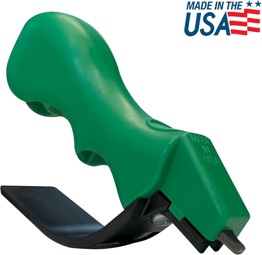 ACCUSHARP Knife Sharpener, Portable and Easy to Use, Hones and Sharpens Cleavers, Kitchen, and Serrated Knives, Sharpens Double Beveled Edge Knives