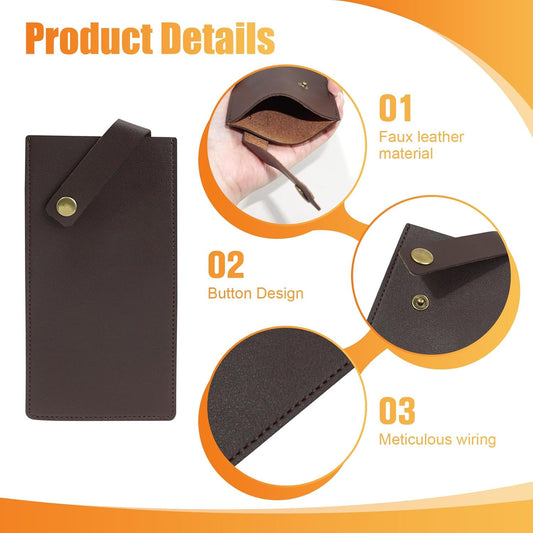 Cleaver Sheath and Chef Knife Protector, Waterproof PU Leather Meat Cutter Cover, Wide Cleaver Edge Holder Suitable for Knives with Blade Lengths of 7.28in/18.5cm or Less (7.28in Brown 1pc)