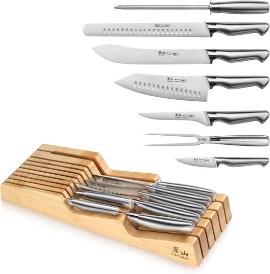 Cangshan Sanford Series 1027143 German Steel 8-Piece BBQ Knife In Drawer Set