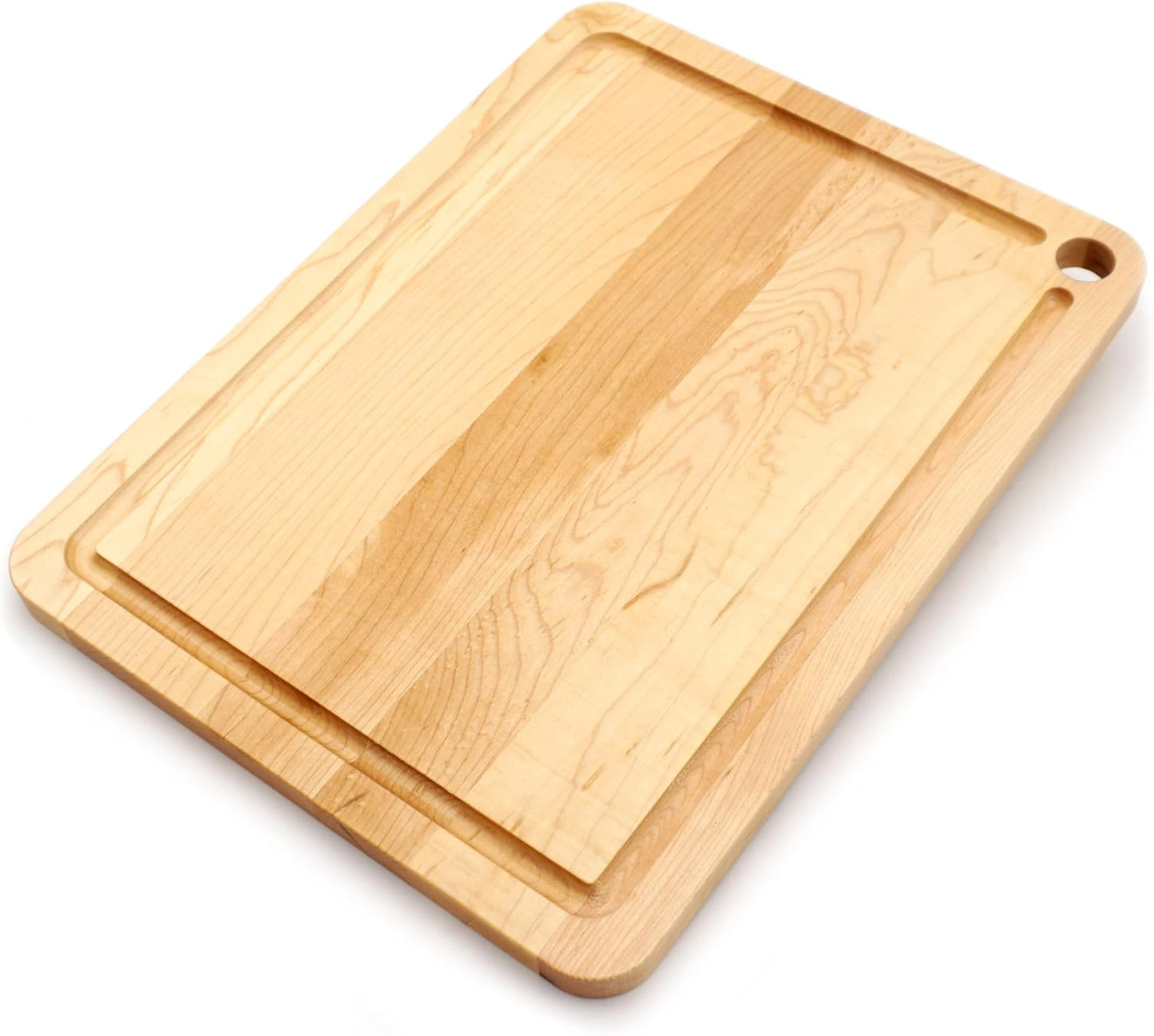 JK Adams Williston Small Prep Cutting Board, Thick Maple Wood Cutting Boards For Kitchen - 12" x 8" x .75"
