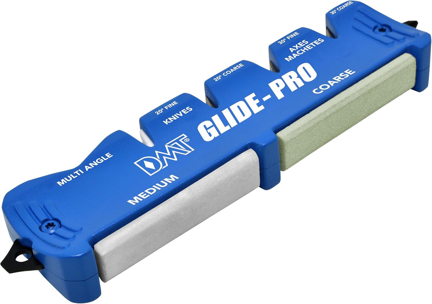 DMT Glide-Pro Multi Tool Blade Sharpener, Coarse/Fine Grinding, Multi-Angle Knife, Machete, and Axe Sharpener with Diamond Sharpening Stone, Tungsten & Ceramic Surfaces, 5.25"L x 1.25"W x 0.5"H