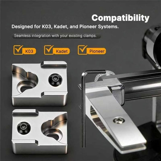 VCTGAM® L-Attachment Adapter Compatible with TSPROF K03, Kadet, Pioneer – Low Angle Sharpening Extender for Narrow & Fillet Knives – Anodized Aluminum Clamp Accessory